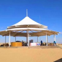 河南公園廣場張拉膜，膜結構遮陽景觀棚廠家